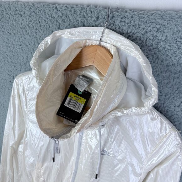 NWT Nike Windrunner Jacket Women S White Pearl Iridescent Retro 90s Y2K - Picture 4 of 6